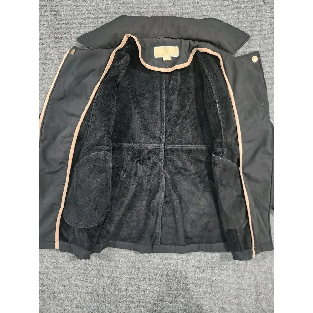 MICHAEL Michael Kors Girls Asymmetric Moto Jacket Black Size 7/8 Missing Hood